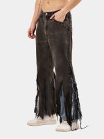 Levi’s Distressed Strip Hem Jeans – Layered Blue Detail - Image 7