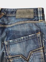 Patch & Distressed Reworked Denim Jorts - Image 14