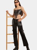 Reworked Bandana & Vintage Black Denim - Image 4