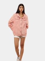 Denim Jacket with Cyberglism Back Print & Hand Cudana Work - Image 10