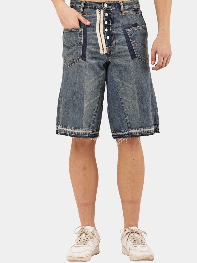 138 Reworked Utility Denim Jorts - Image 1