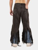 Levi’s Distressed Strip Hem Jeans – Layered Blue Detail - Image 3