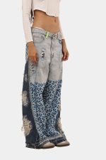 Pants with Leopard Panel Detail | Statement Wear - Image 3