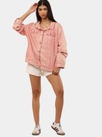 Denim Jacket with Cyberglism Back Print & Hand Cudana Work - Image 8