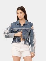 Fray Denim Jacket - Image 7