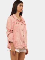 Denim Jacket with Cyberglism Back Print & Hand Cudana Work - Image 7