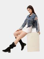 Fray Denim Jacket - Image 2