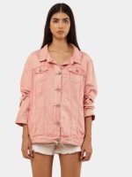 Denim Jacket with Cyberglism Back Print & Hand Cudana Work - Image 5
