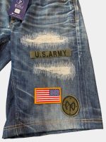 Patch & Distressed Reworked Denim Jorts - Image 10