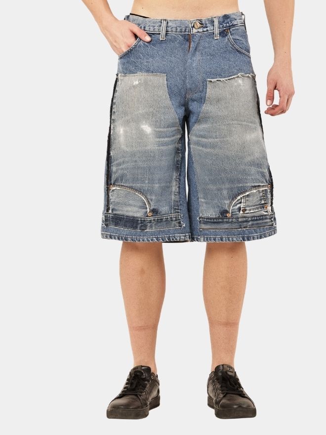 19 Reverse Waist Double Knee Jorts - Image 1