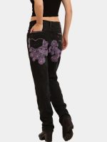BLACK HAND EMBROIDERED JEANS