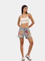Levi’s Shorts with Hand-Embroidered & Bandana Patch - Image 7