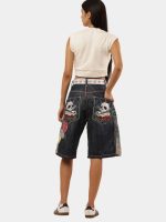 Japanese  Embroidered Jorts - Image 3