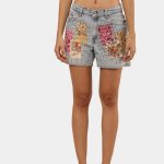 Levi’s Shorts with Hand-Embroidered & Bandana Patch
