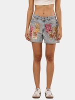 Levi’s Shorts with Hand-Embroidered & Bandana Patch