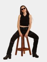 BLACK HAND EMBROIDERED JEANS - Image 5