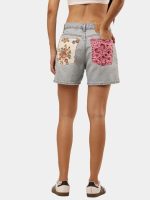 Levi’s Shorts with Hand-Embroidered & Bandana Patch - Image 4