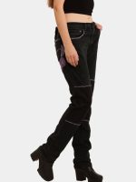BLACK HAND EMBROIDERED JEANS - Image 4