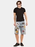 Crazy Patchwork Denim Jorts - Image 17