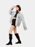 Couture Wave Reworked Denim Jacket - Image 7