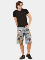 Crazy Patchwork Denim Jorts - Image 16