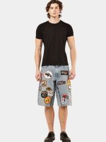 Crazy Patchwork Denim Jorts - Image 14