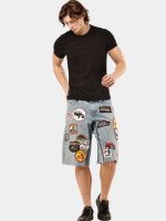 Crazy Patchwork Denim Jorts - Image 13