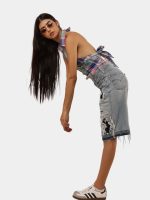Japanese Denim Embroidered Jorts - Image 2