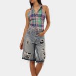 Japanese Denim Embroidered Jorts