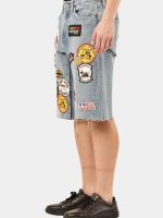 Crazy Patchwork Denim Jorts - Image 8