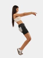 Two-Tone Denim Shorts - Image 8