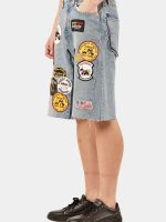 Crazy Patchwork Denim Jorts - Image 7
