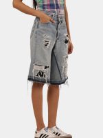 Japanese Denim Embroidered Jorts - Image 6