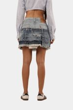 Levi’s Denim Skirt | Distressed Double Jean Design - Image 3