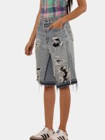 Japanese Denim Embroidered Jorts - Image 5