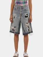 Japanese Denim Embroidered Jorts - Image 4