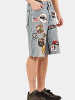 Crazy Patchwork Denim Jorts - Image 4