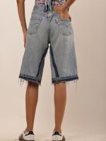 Japanese Denim Embroidered Jorts - Image 3