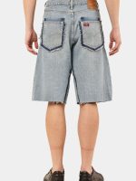 Crazy Patchwork Denim Jorts - Image 3