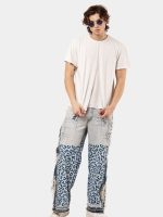Pants with Leopard Panel Detail | Statement Wear - Image 16