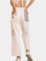 White Typo Carpenter Pant – Screen Print Denim - Image 2