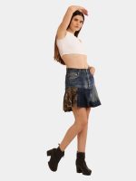 Real Tree Pleated Denim Skirt - Image 7