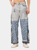 Pants with Leopard Panel Detail | Statement Wear - Image 13