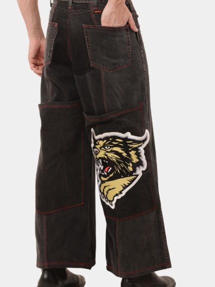 Y2K RAV Skater Patchwork Denim Pants