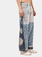 Pants with Leopard Panel Detail | Statement Wear - Image 11