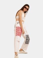 White Typo Carpenter Pant – Screen Print Denim - Image 3
