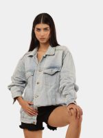 Denim Jacket with Medusa Hand Paint - Image 7