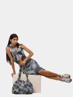 Denim Co-Ord Set – Patchwork Vest & Skirt - Image 2
