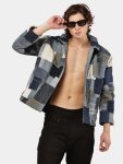 PATCHWORK DENIM BLANKET STITCH JACKET