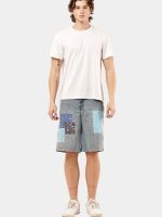 Reworked Bandana Patch Denim Jorts - Image 13